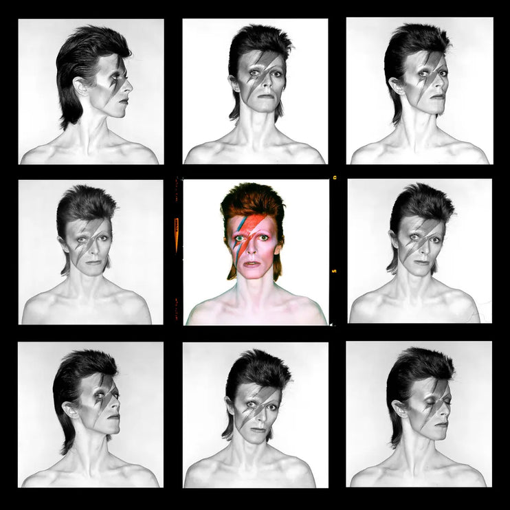 David Bowie - Aladdin Sane Demi Contact Sheet - 1973 Behind The Gallery behindthegallery