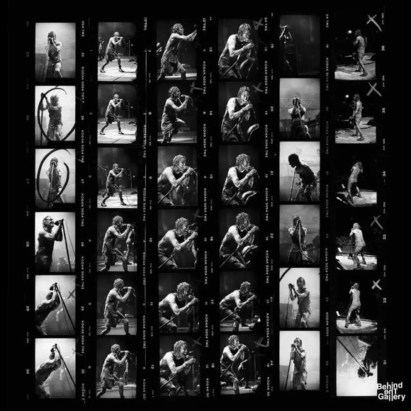 NINE INCH NALS WOODSTOCK CONTACT SHEET 1 — Nine Inch Nails, 1994, photographed by Joseph Cultice | Behind The Gallery