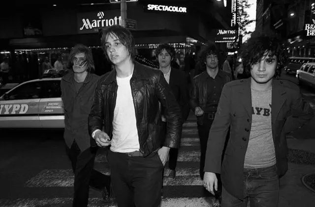 "‘Is This It’ Press Shot, Times Square NY", 2001 - The Strokes & Colin Lane Behind The Gallery Behind The Gallery 