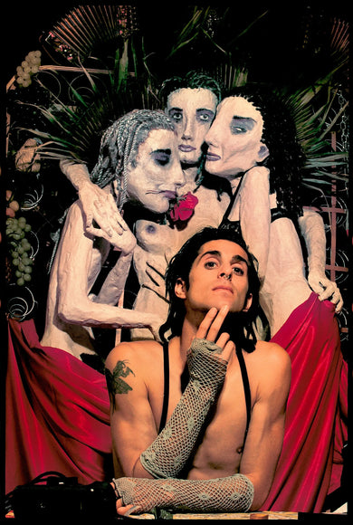 Janes Addiction: Perry Farrell w/artwork for ‘Ritual De Lo Habitual’ album cover. Kevin Westenberg