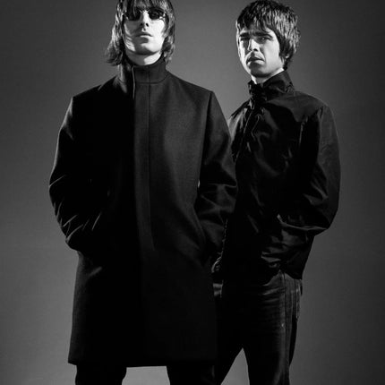 Liam & Noel Gallagher B&W Behind The Gallery behindthegallery