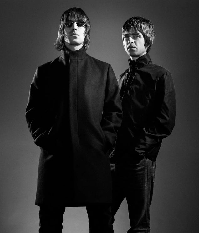 Liam & Noel Gallagher B&W Behind The Gallery behindthegallery