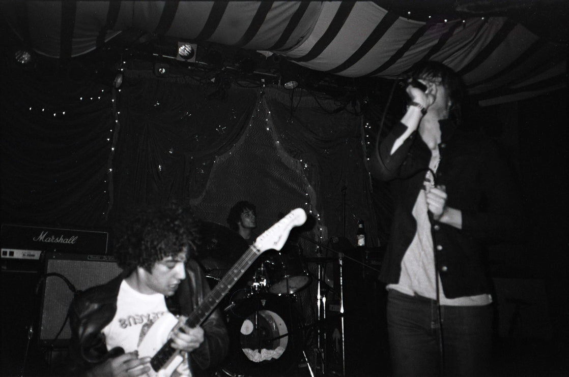 Julain, Albert, Fab on stage CBGBs 2000 Behind The Gallery behindthegallery